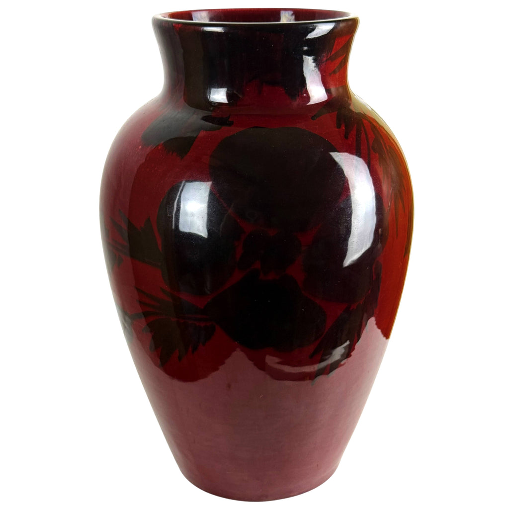 Large St. Lukas Maarssen Dutch Art Deco Oxblood Flambé Pottery Vase c.1927–1933