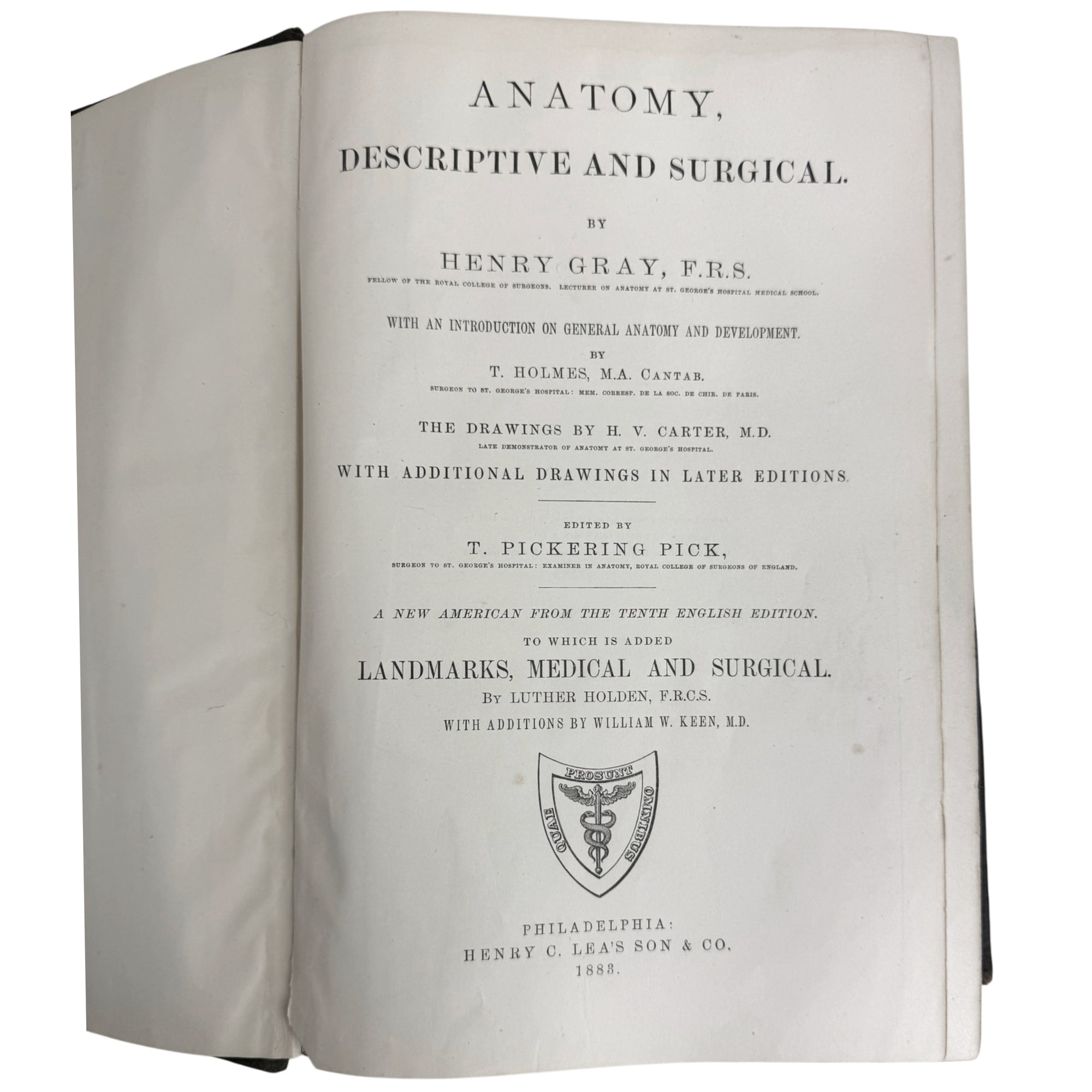 1883 Gray's Anatomy title page