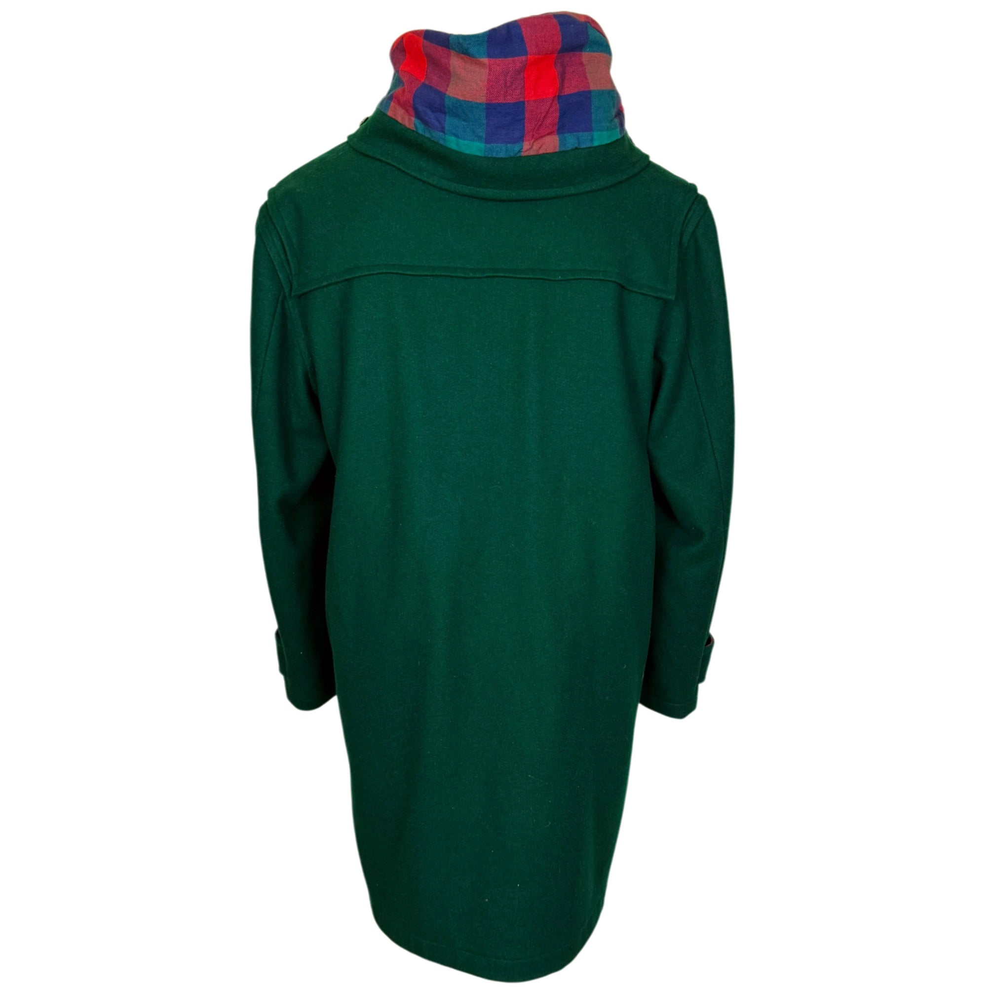 1970s Vintage Duffle Coat Green Wool Blend Simpsons Size 44
