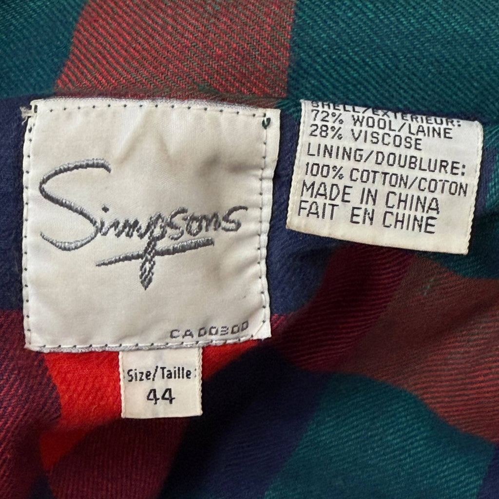 1970s Vintage Duffle Coat Green Wool Blend Simpsons Size 44
