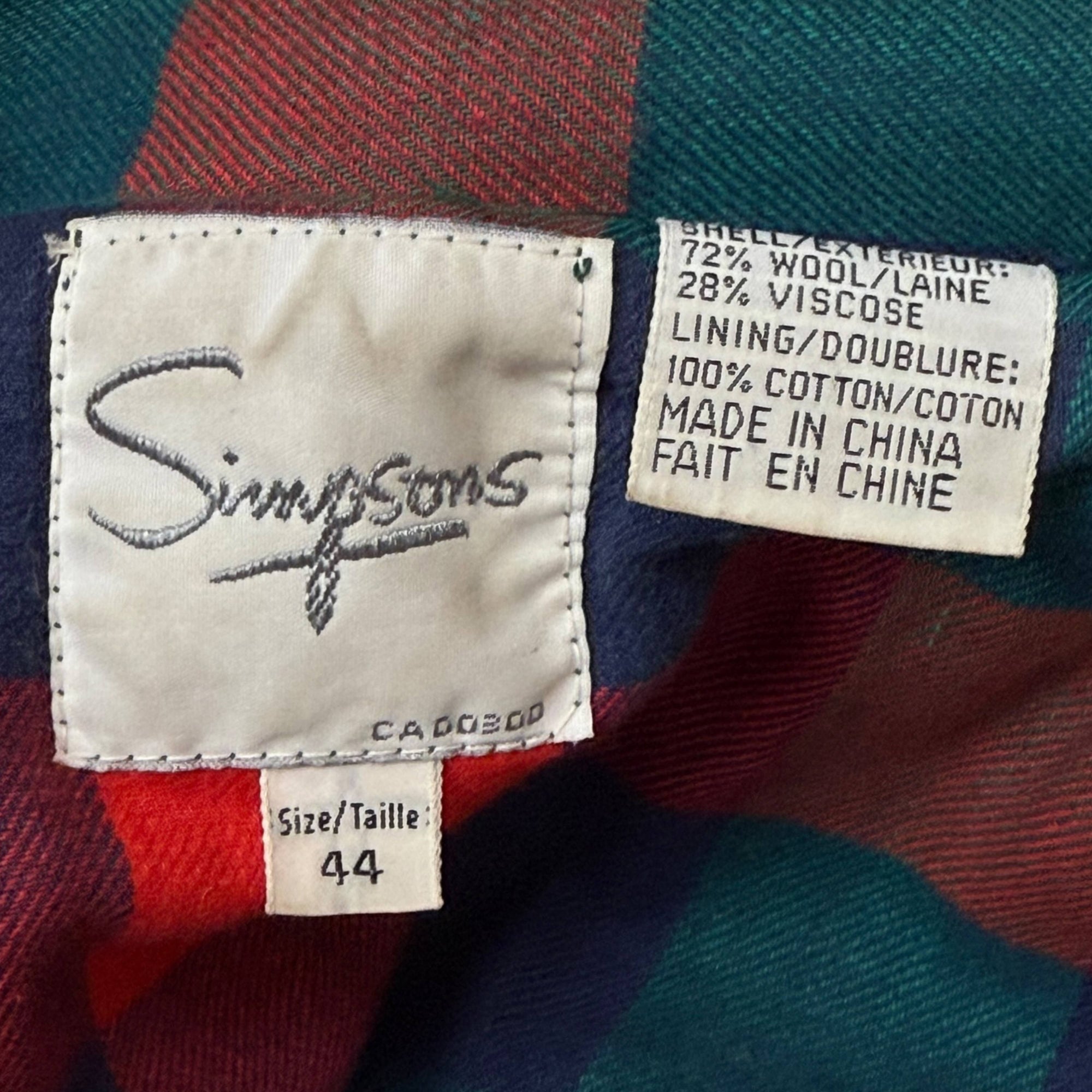 1970s Vintage Duffle Coat Green Wool Blend Simpsons Size 44