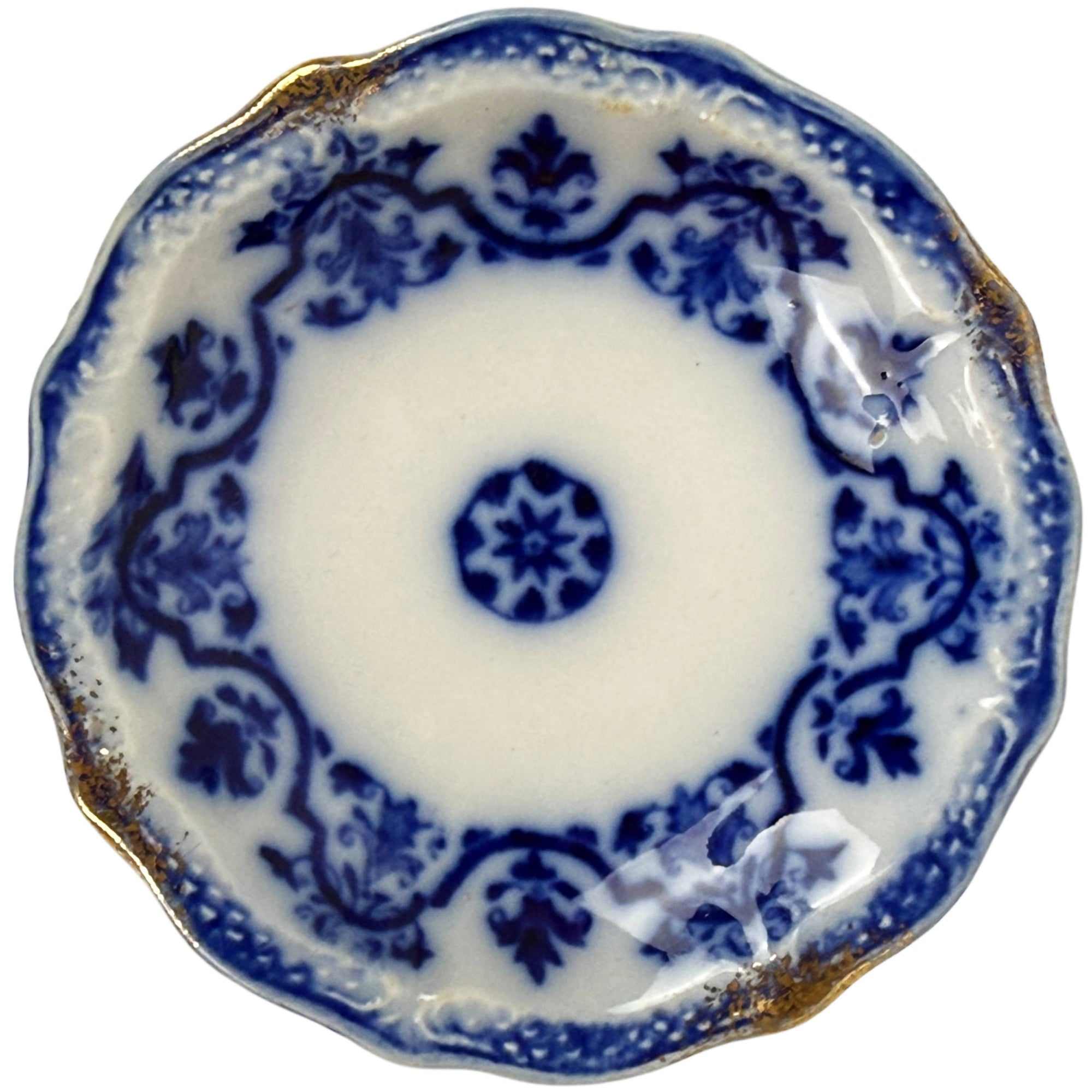 W.H. Grindley Celtic Flow Blue butter pat