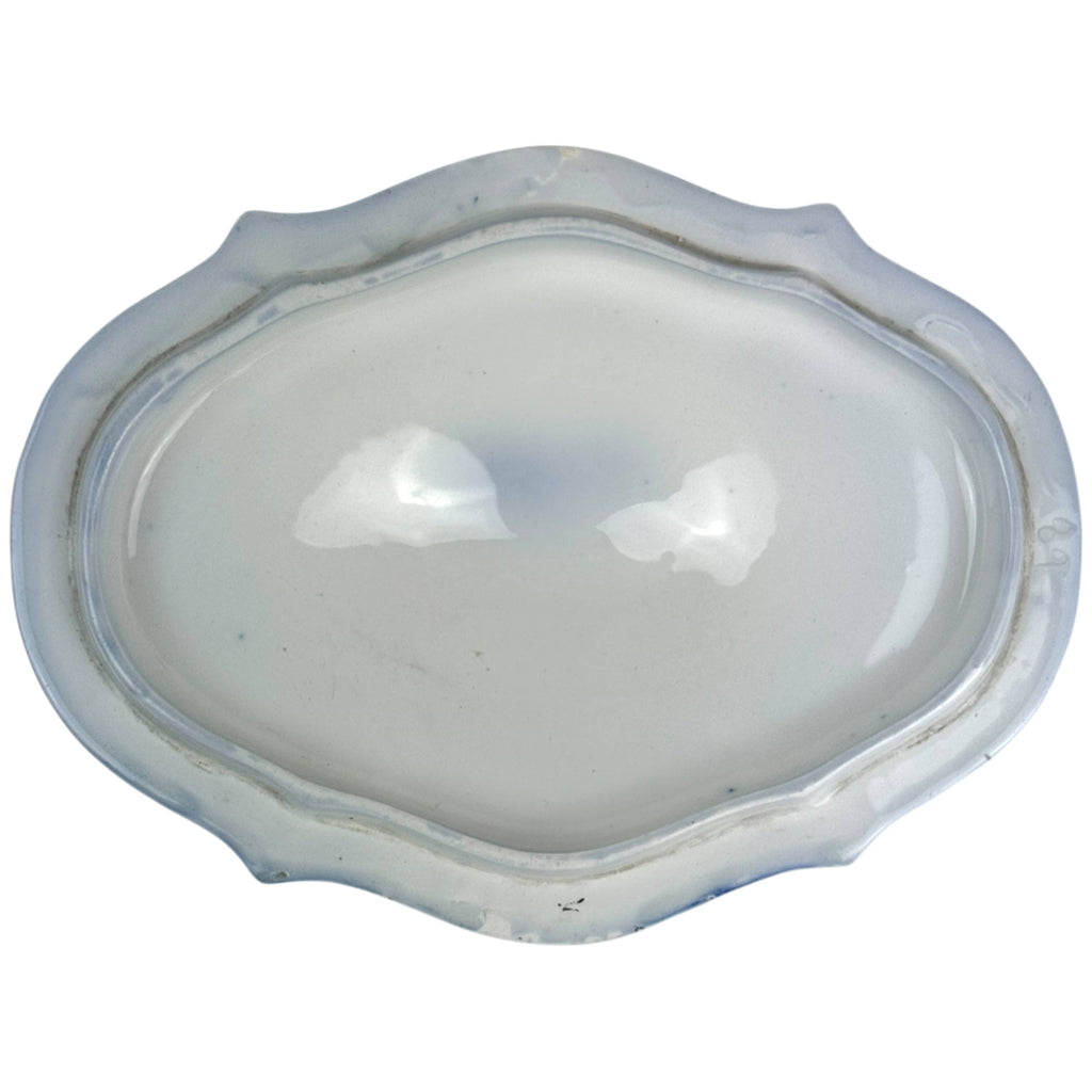 interior of lid of grindley celtic flow blue 