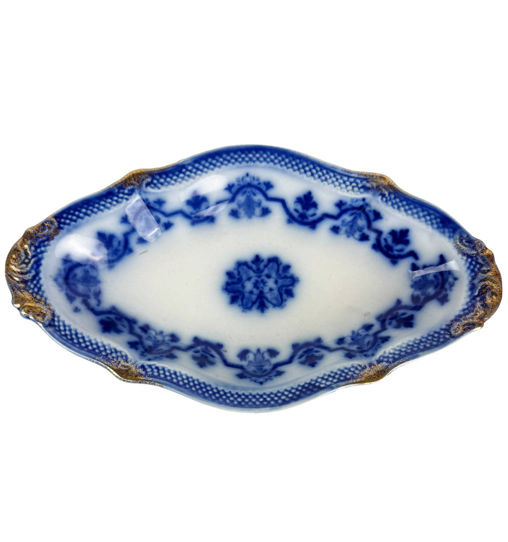 wh grindley celtic flow blue under plate