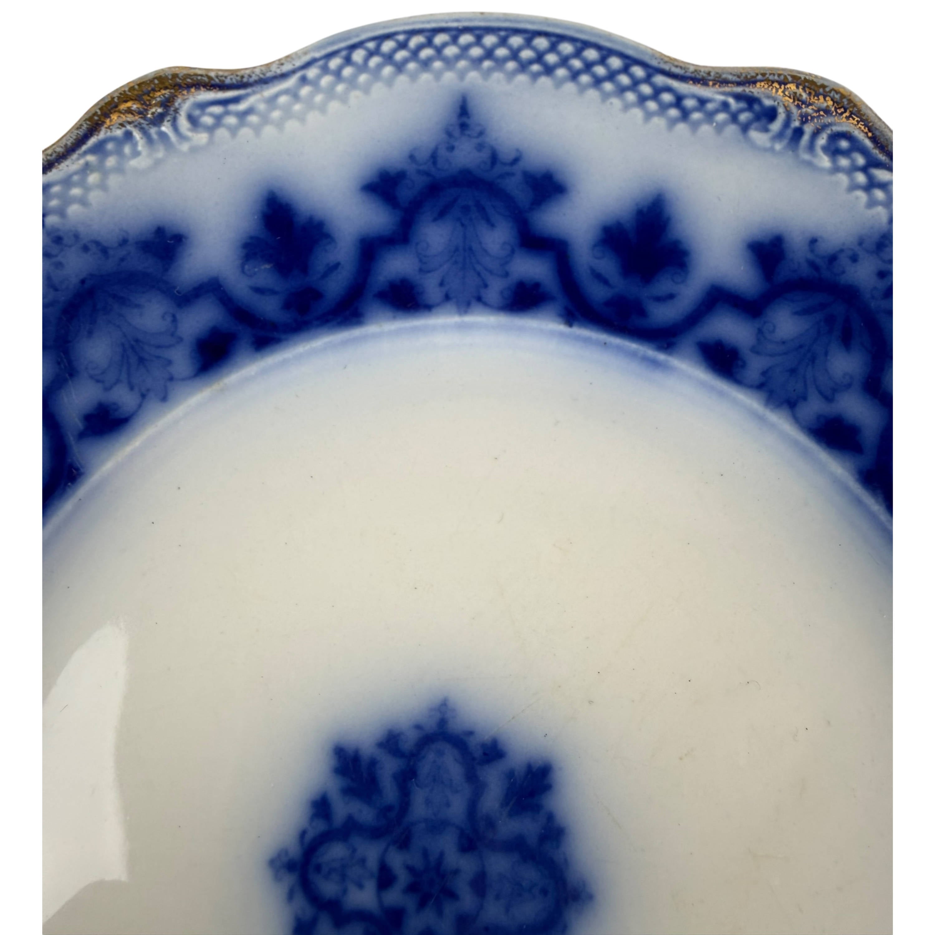 Antique W.H. Grindley Celtic Flow Blue Luncheon Plate 8.875