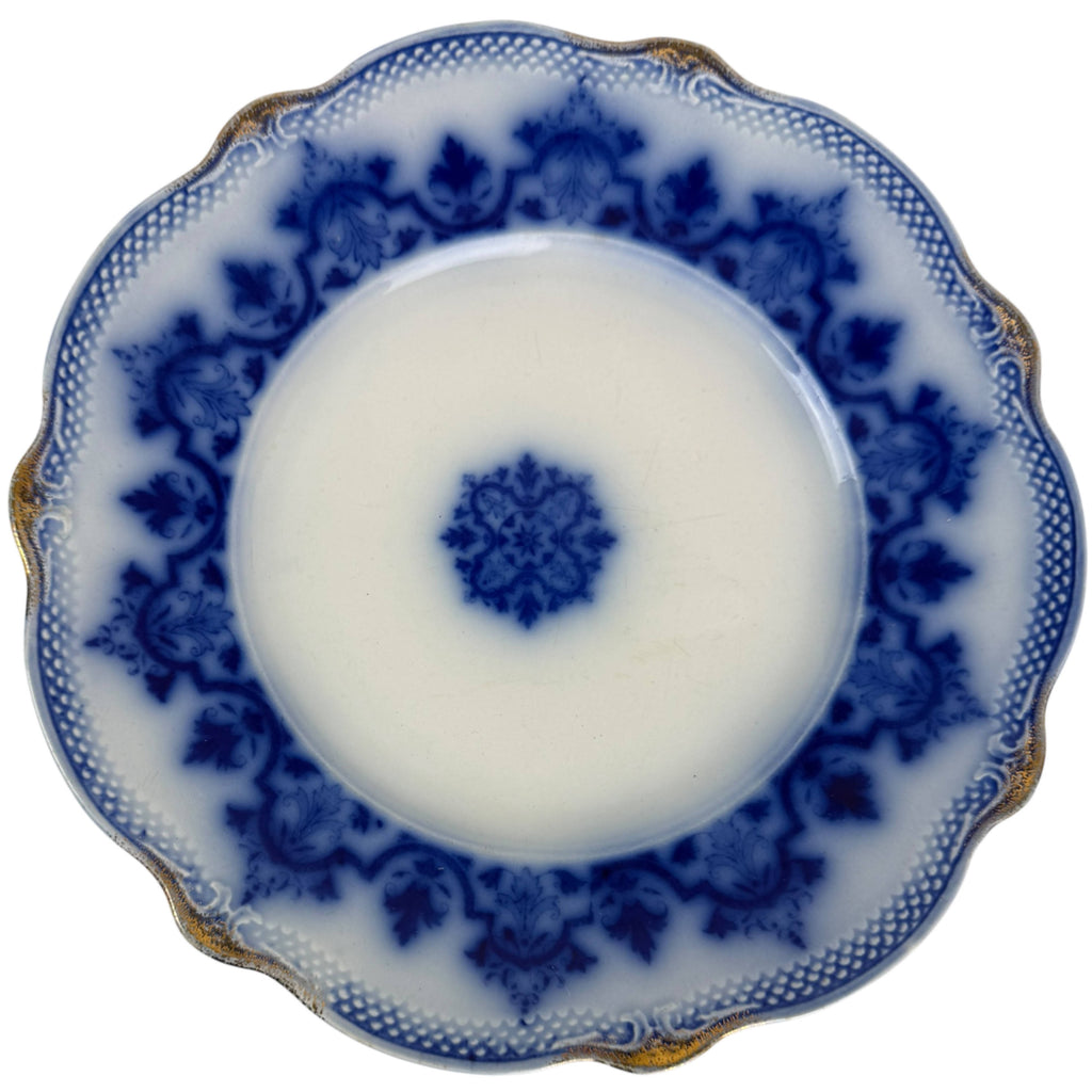 Antique W.H. Grindley Celtic flow blue luncheon plate