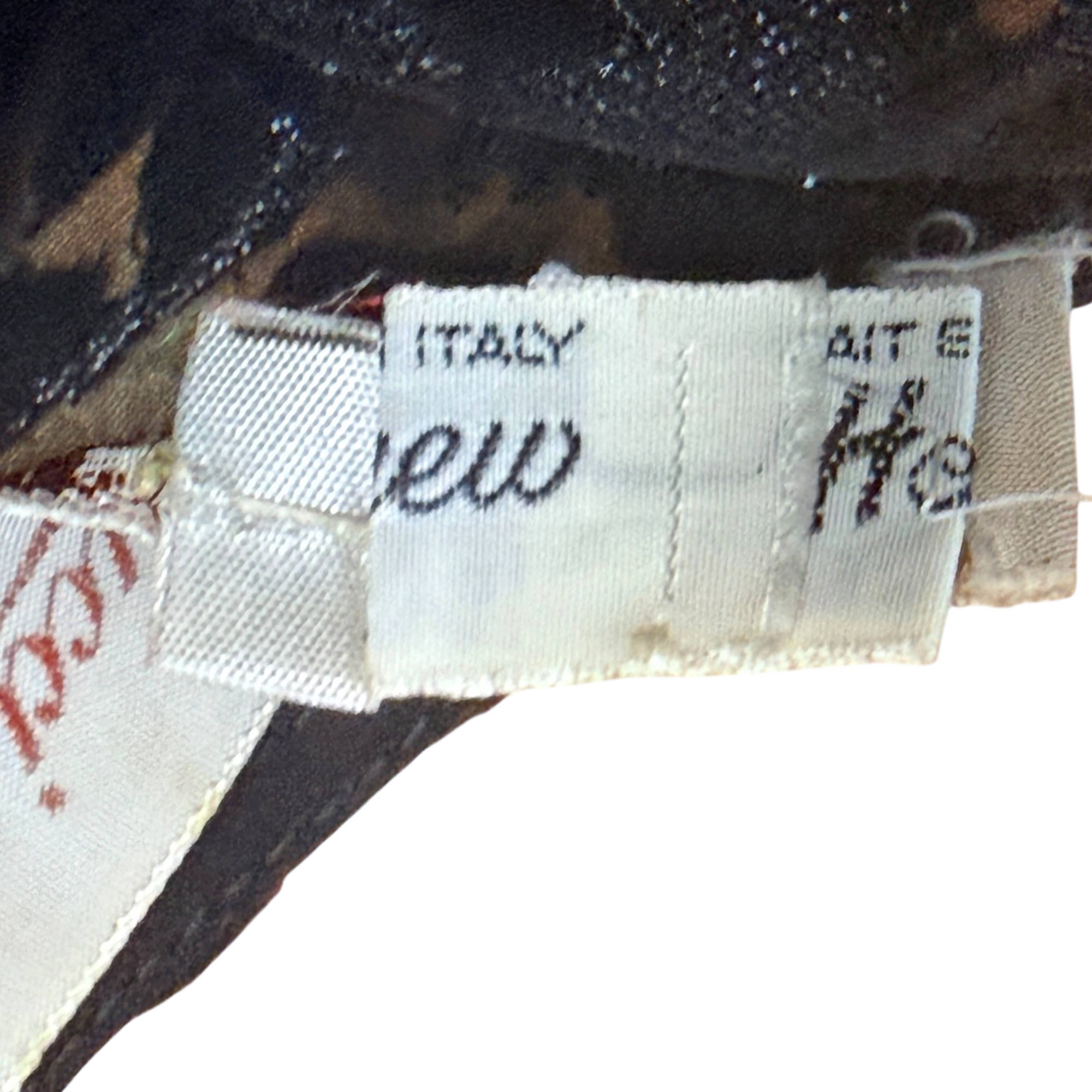 Retailer label on Vintage 1980s Gucci Silk Blend Devore Velvet Top