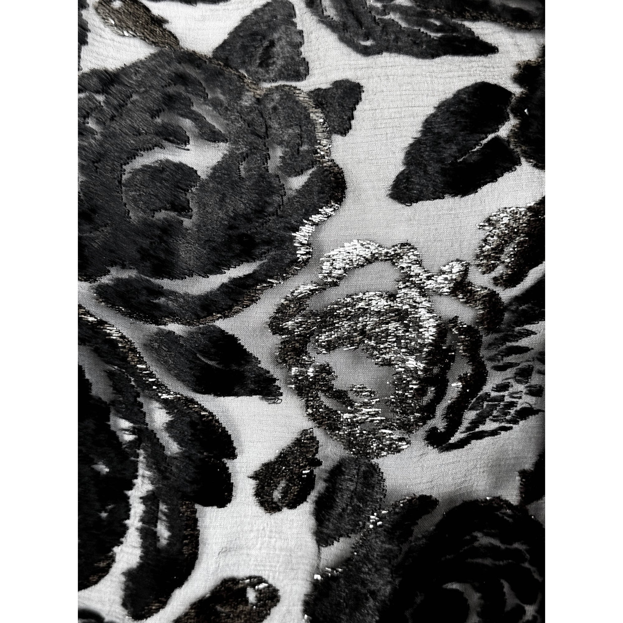 Close up of Vintage 1980s Gucci Silk Blend Devore Velvet Top