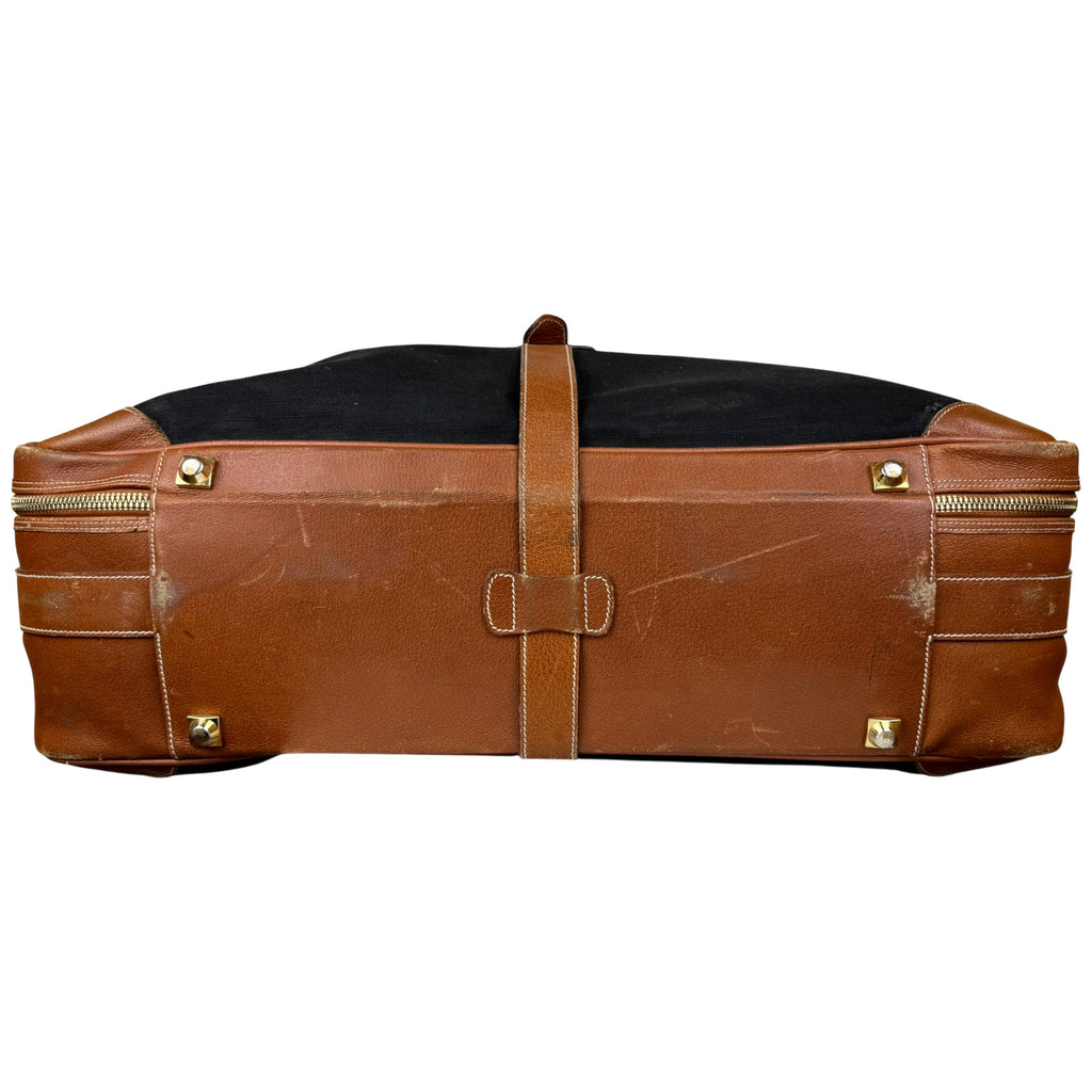Vintage Gucci suitcase leather underside and brass feet