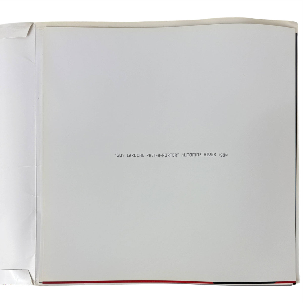 Guy Laroche Prêt-à-Porter Automne-Hiver 1998 presentation portfolio title page