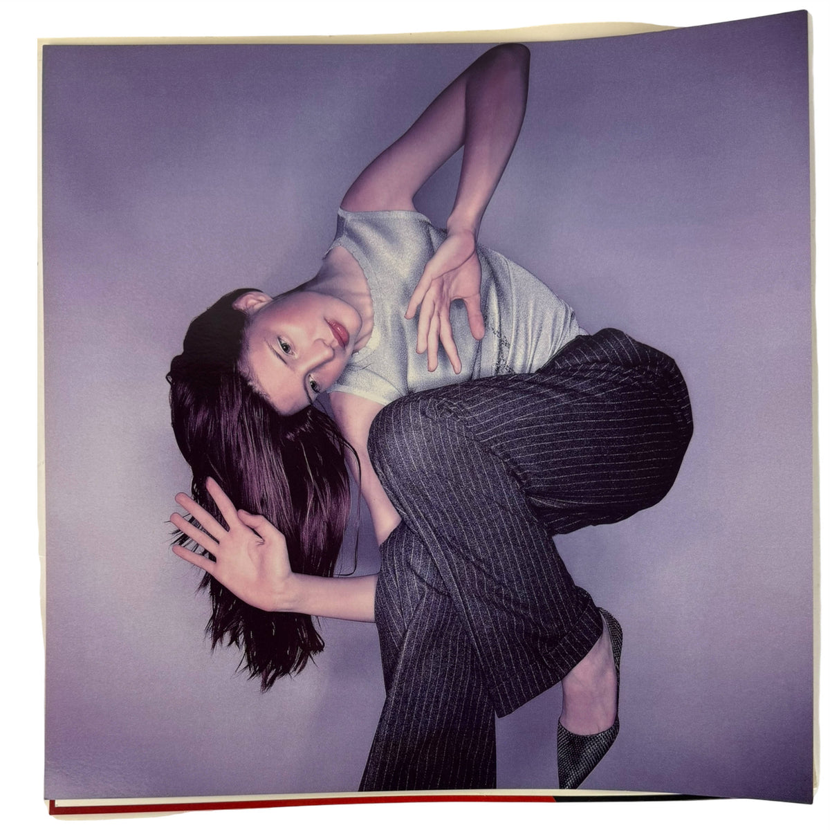 Guy Laroche 1998 pinstripe trousers fashion photograph
