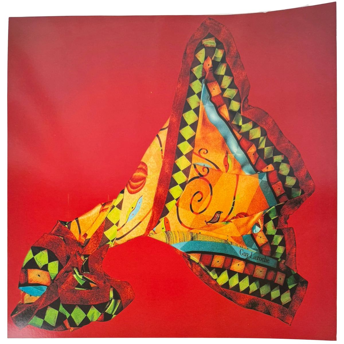 Guy Laroche colourful designer scarf photograph Fall Winter 1998