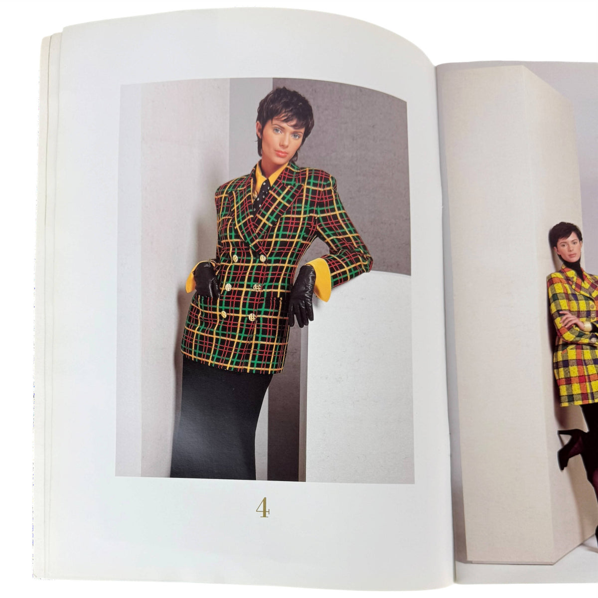 Guy Laroche 1993 tartan tailored jacket fashion photograph