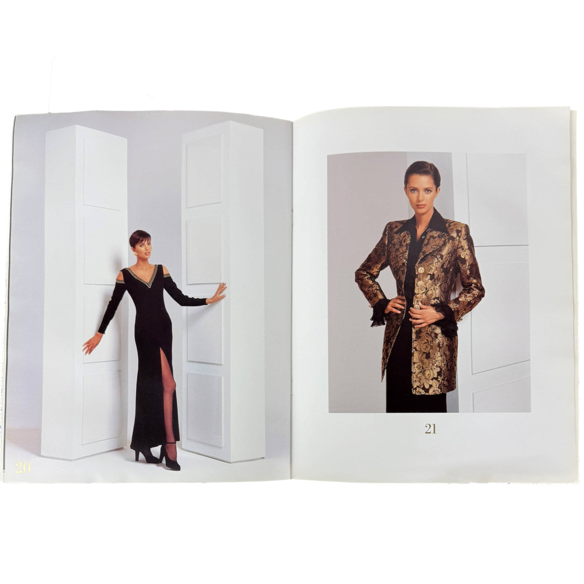 Guy Laroche 1993 metallic brocade jacket and evening dress