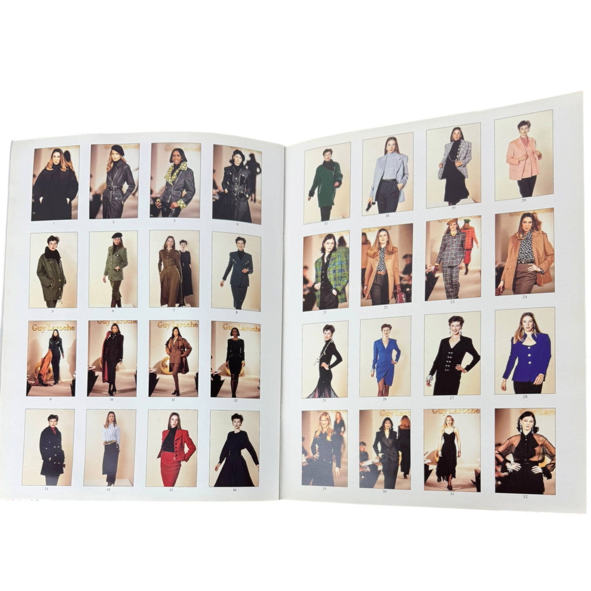 Guy Laroche 1993-94 collection foldout showing 32 runway looks