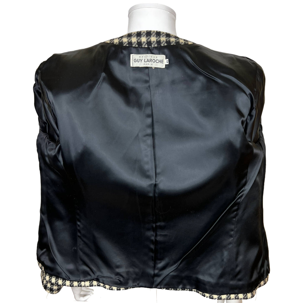 Vintage Guy Laroche Paris Tweed Jacket Boutique France Sz 42