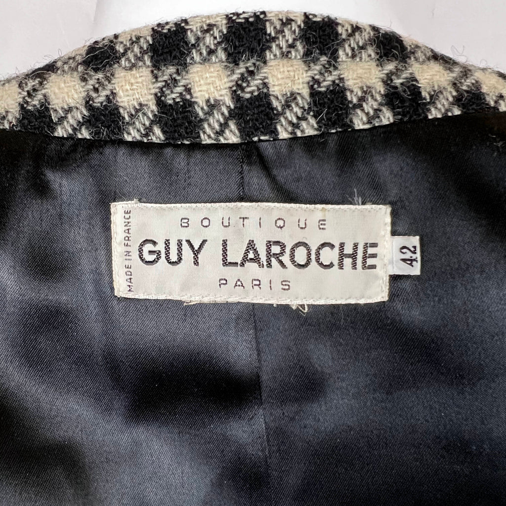 Vintage Guy Laroche Paris Tweed Jacket Boutique France Sz 42