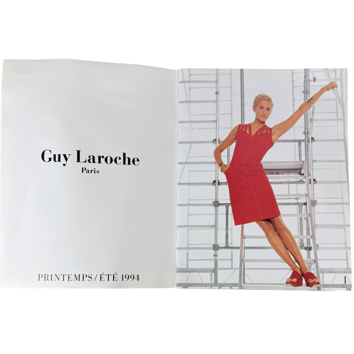 Guy Laroche Printemps Été 1994 fashion lookbook opening pages
