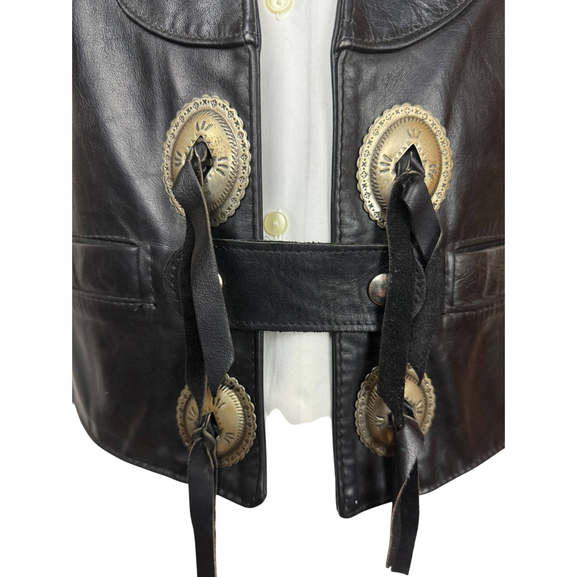 Vintage Leather Vest Gypsy Leather Lancaster NY Dragon Fire