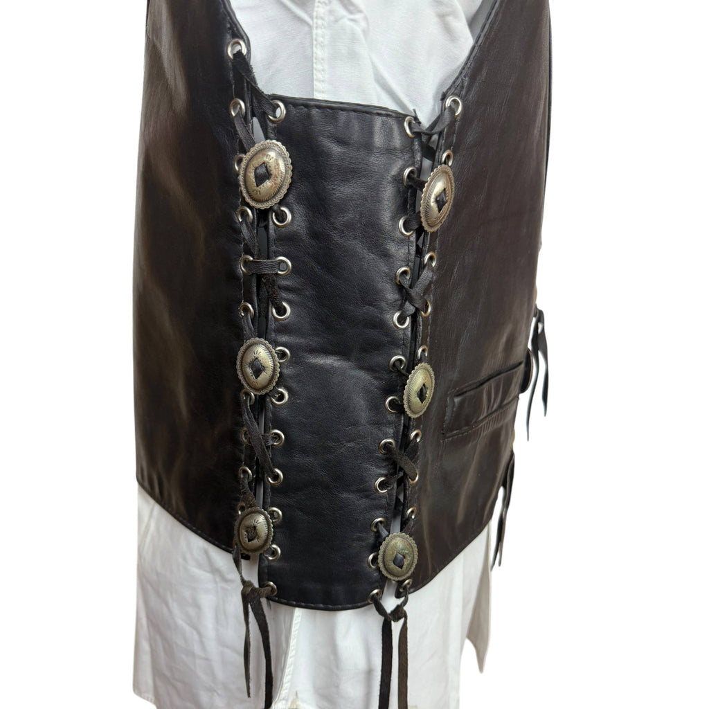 Vintage Leather Vest Gypsy Leather Lancaster NY Dragon Fire