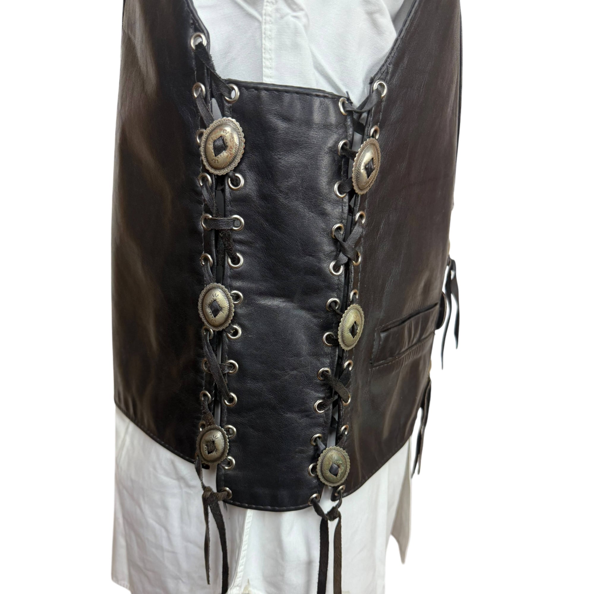 Vintage Leather Vest Gypsy Leather Lancaster NY Dragon Fire