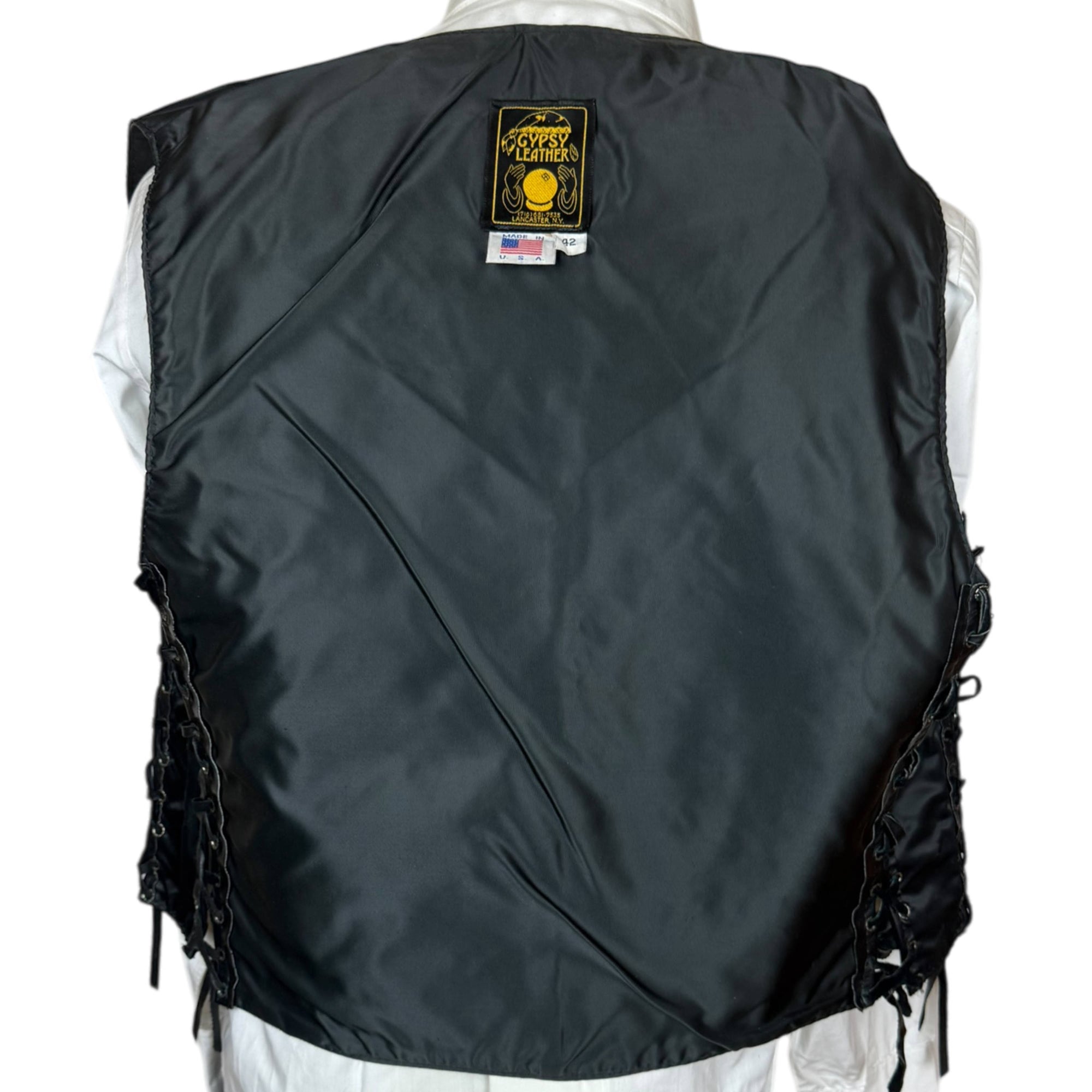 Vintage Leather Vest Gypsy Leather Lancaster NY Dragon Fire