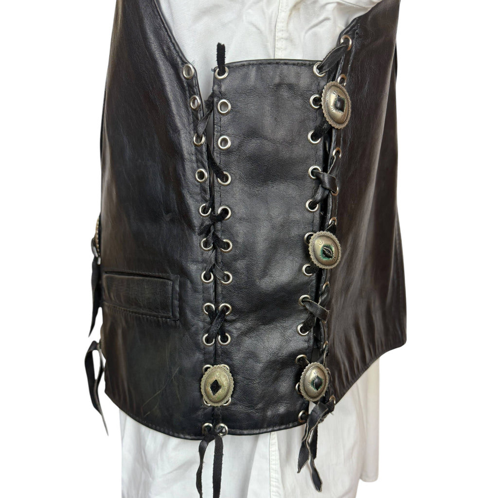 Vintage Leather Vest Gypsy Leather Lancaster NY Dragon Fire