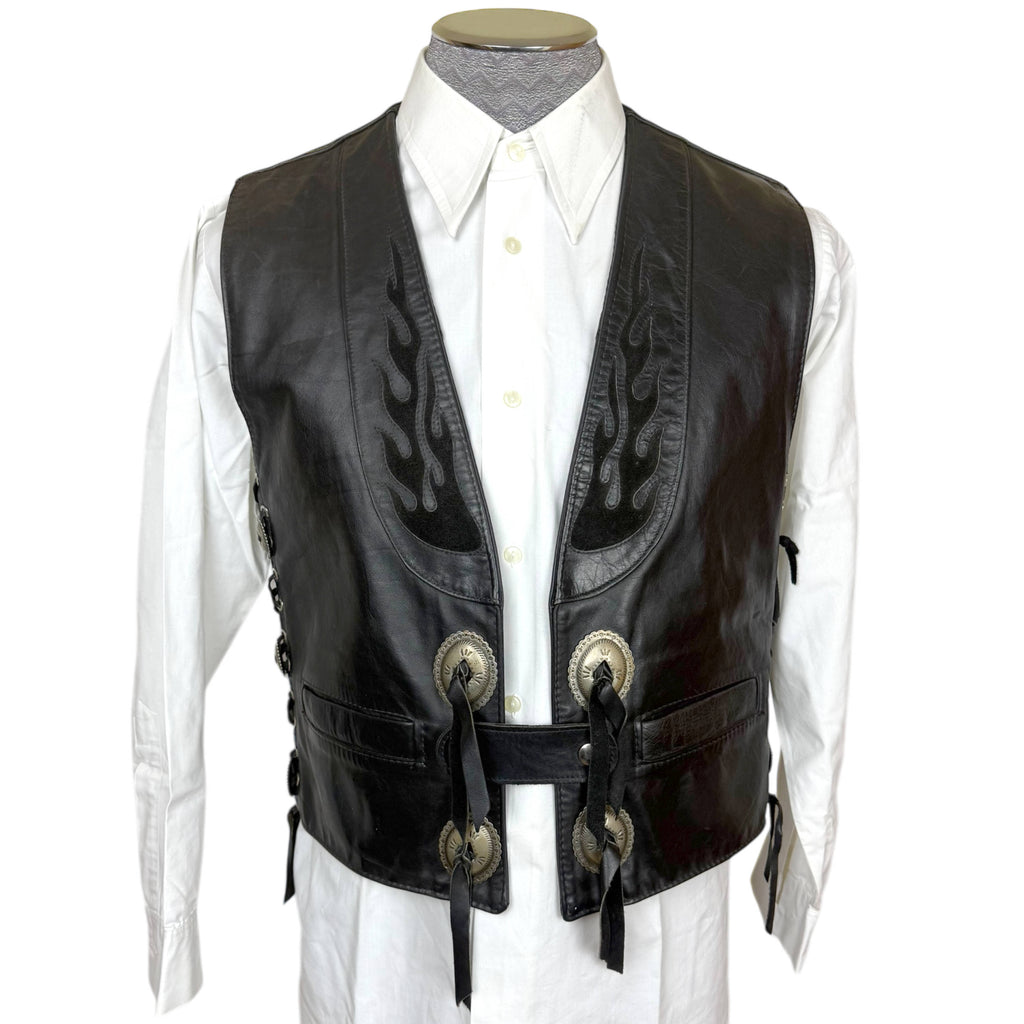 Vintage Leather Vest Gypsy Leather Lancaster NY Dragon Fire