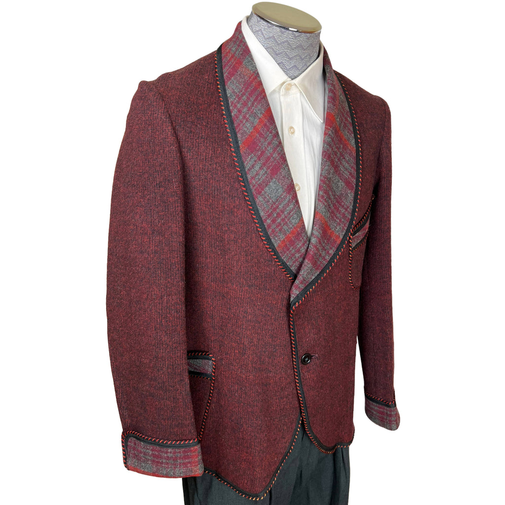 1940s 50s Vintage Wool Smoking Jacket Mens Size M