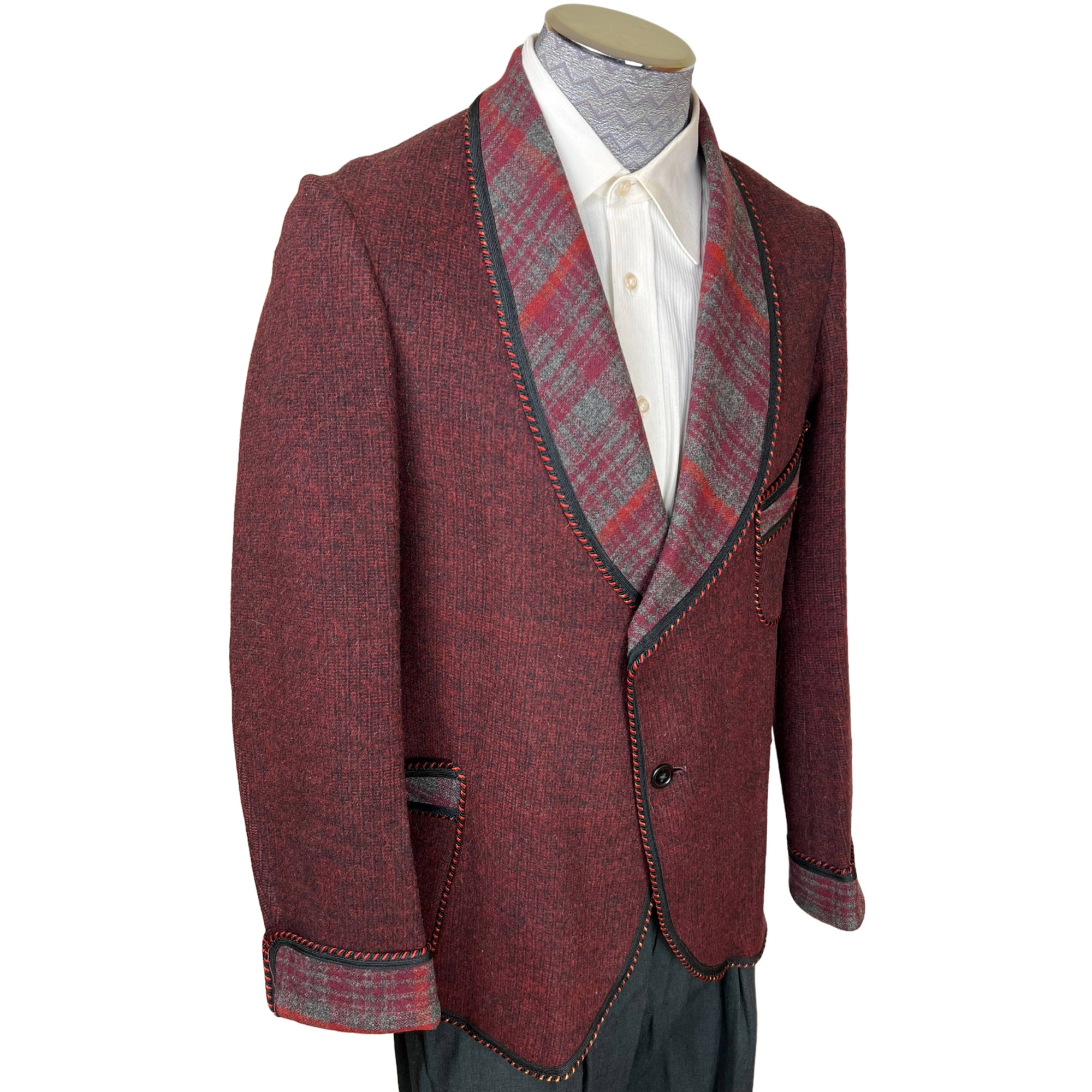 1940s 50s Vintage Wool Smoking Jacket Mens Size M