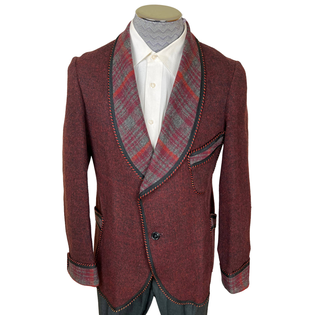 1940s 50s Vintage Wool Smoking Jacket Mens Size M