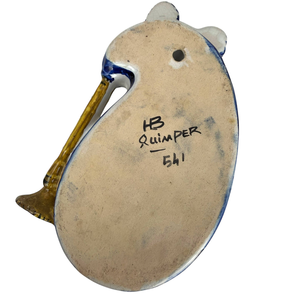 HB Quimper cornemuse wall vase back 