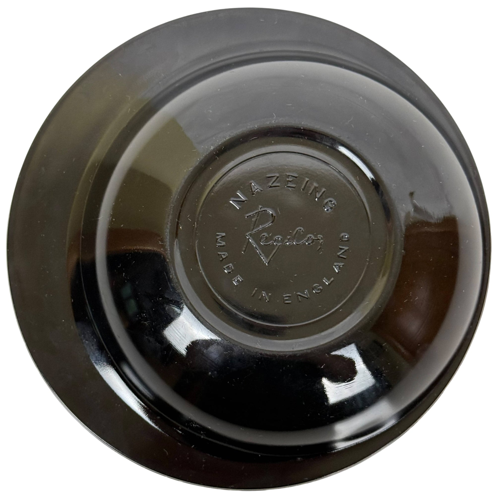  Nazeing Regicor made in England on underside of hancock's beer advertising nut bowl