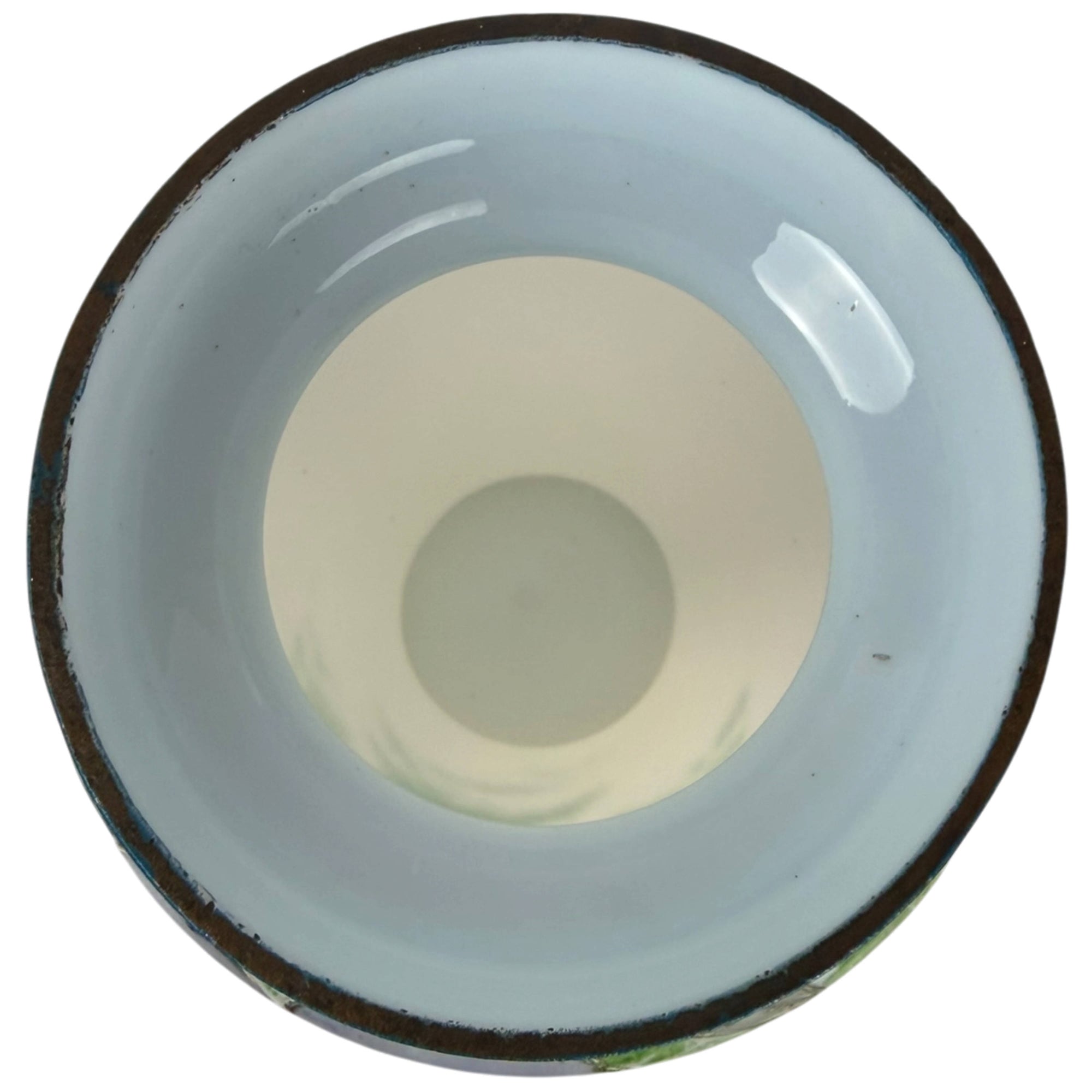 Interior view showing translucent white glass