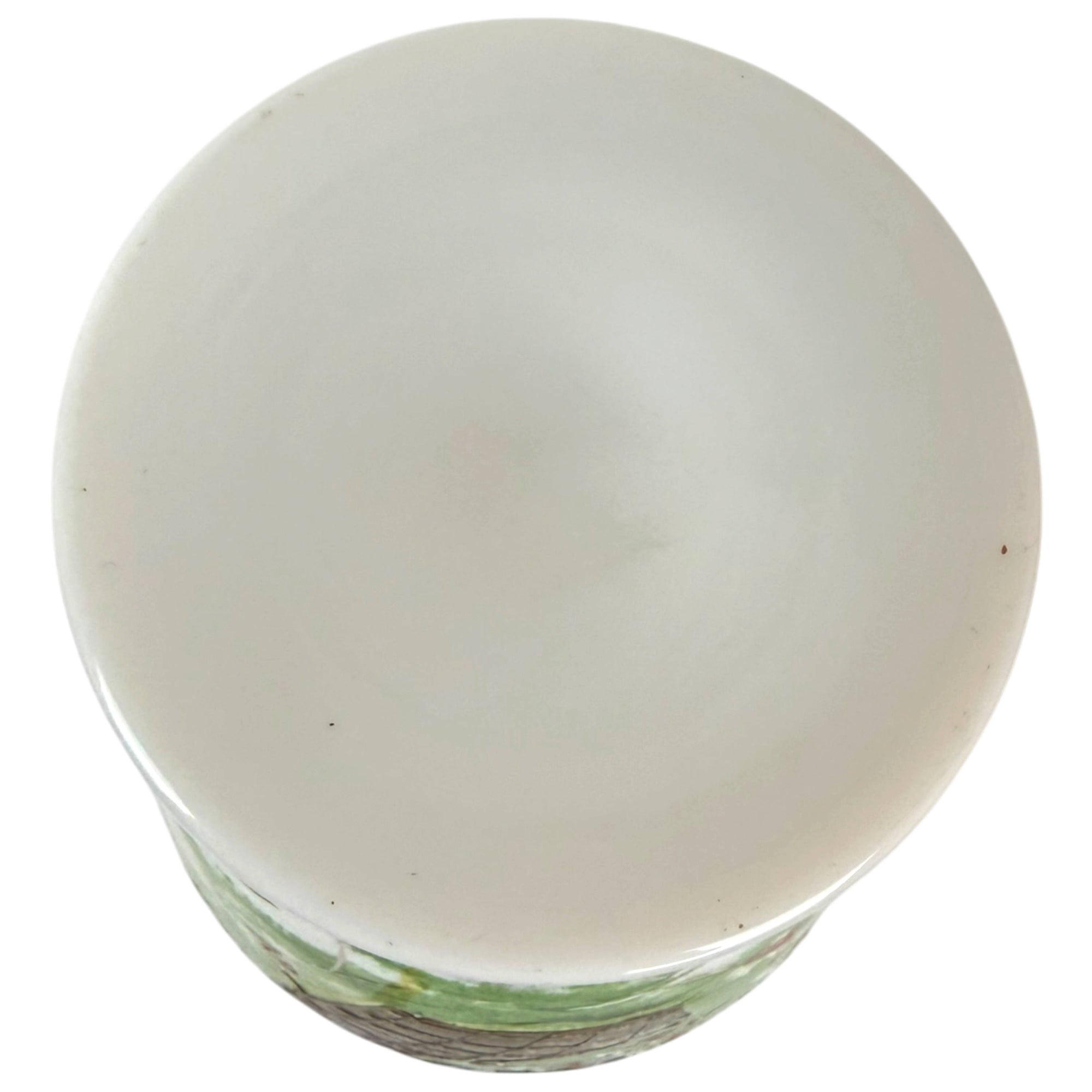 Base view of antique hand-painted Bohemian vase