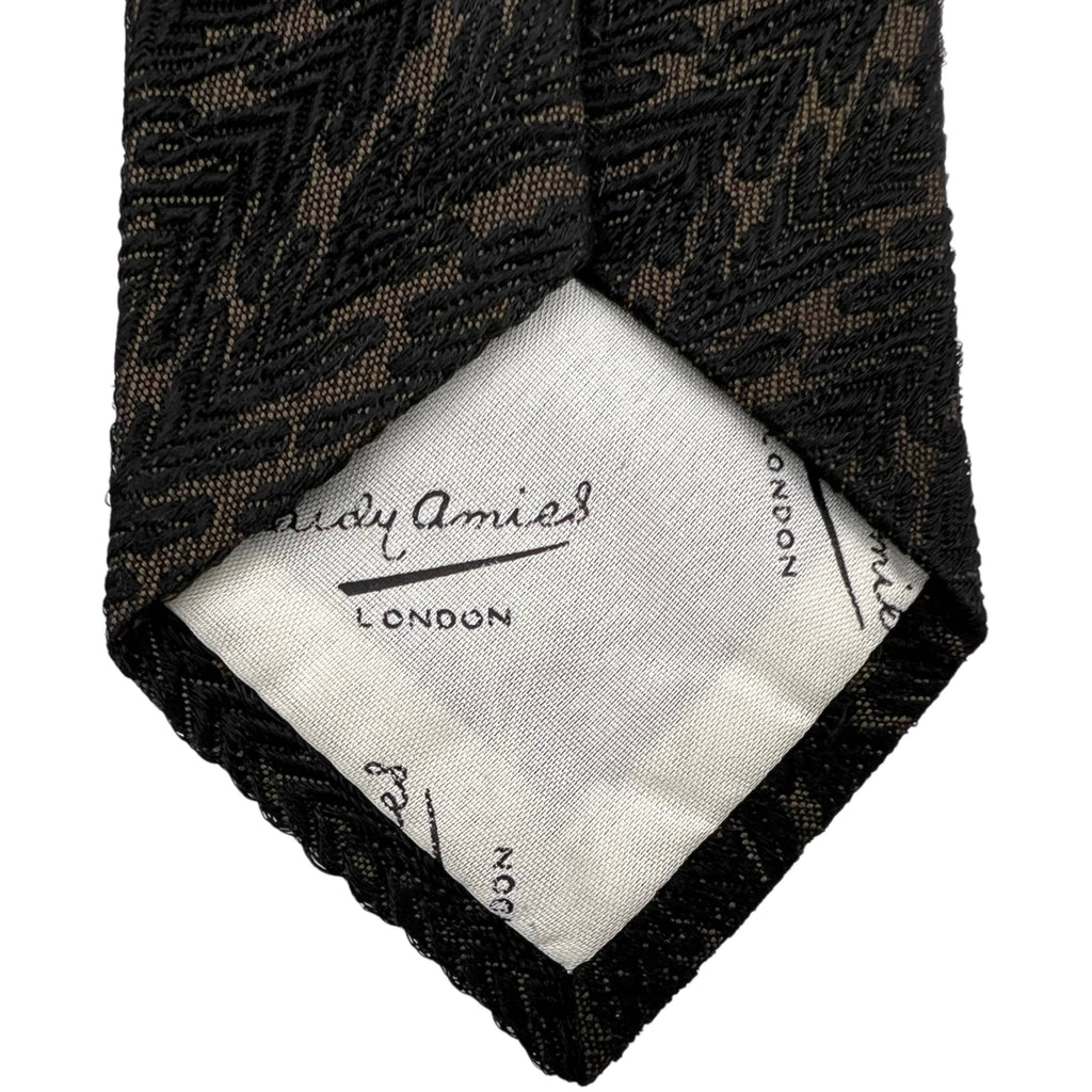 1950s Vintage Hardy Amies Tie Embroidered Silk Necktie