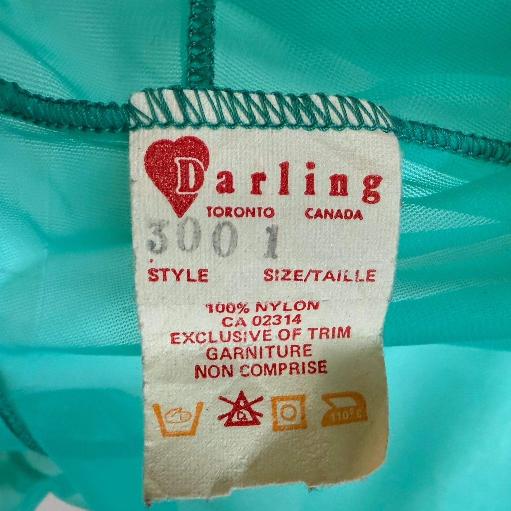 Vintage 1970s Lingerie Set Harem-Inspired Sheer Nylon 1 Size