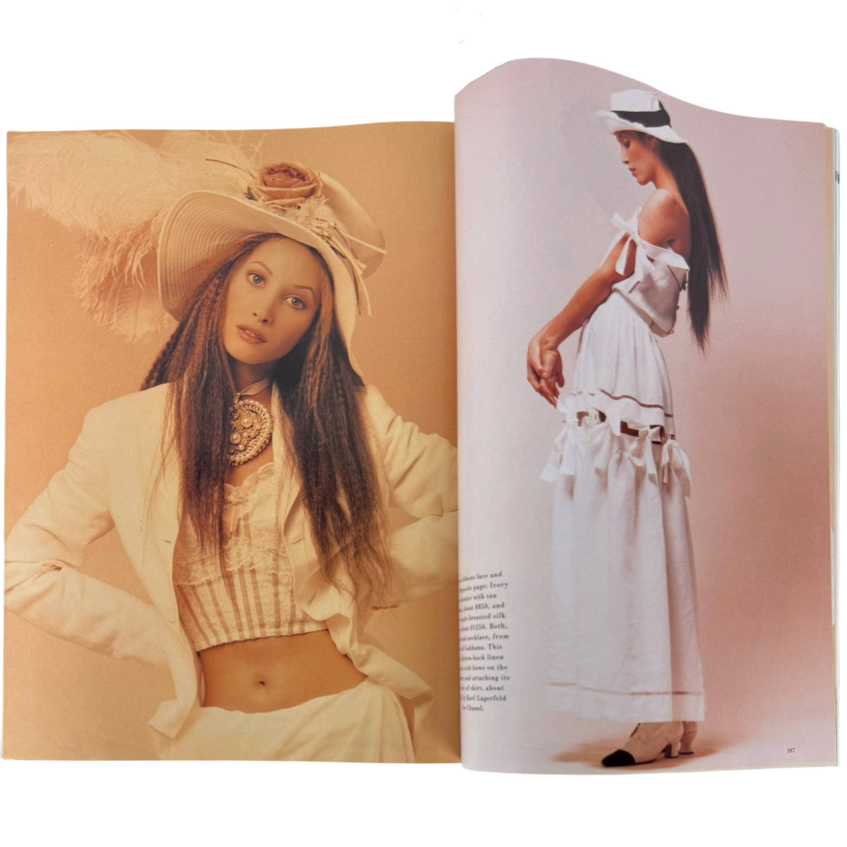 Harper's Bazaar January 1993 white fashion editorial