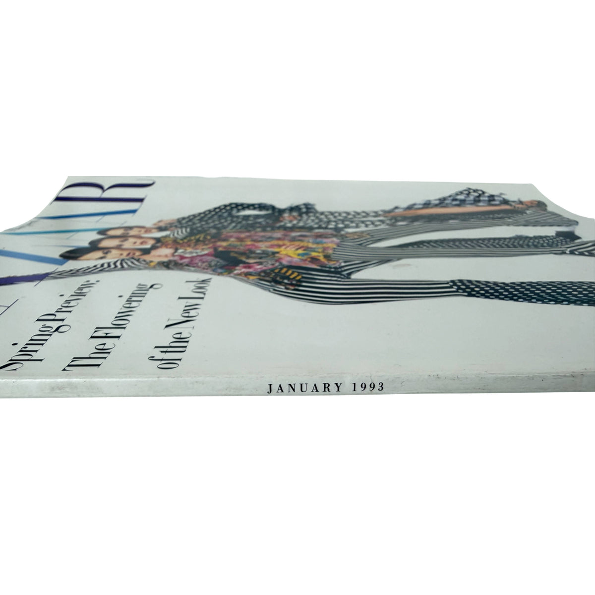 Vintage Harper's Bazaar January 1993 magazine spine condition