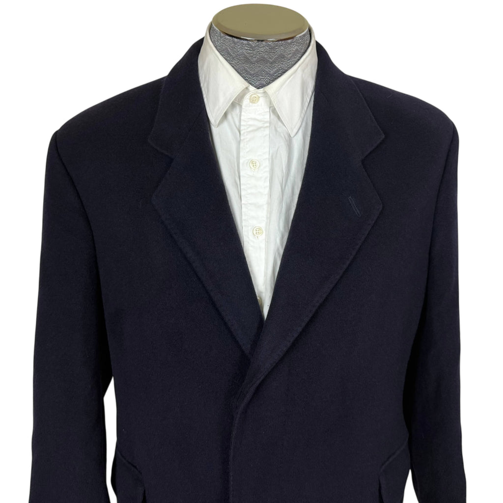 Vintage 100% Cashmere Overcoat Berwin & Berwin for Harrods Made in England Sz L