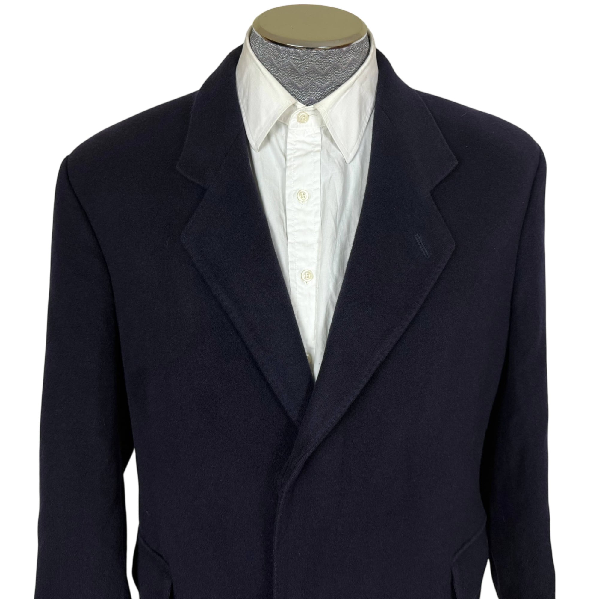 Vintage 100% Cashmere Overcoat Berwin & Berwin for Harrods Made in England Sz L