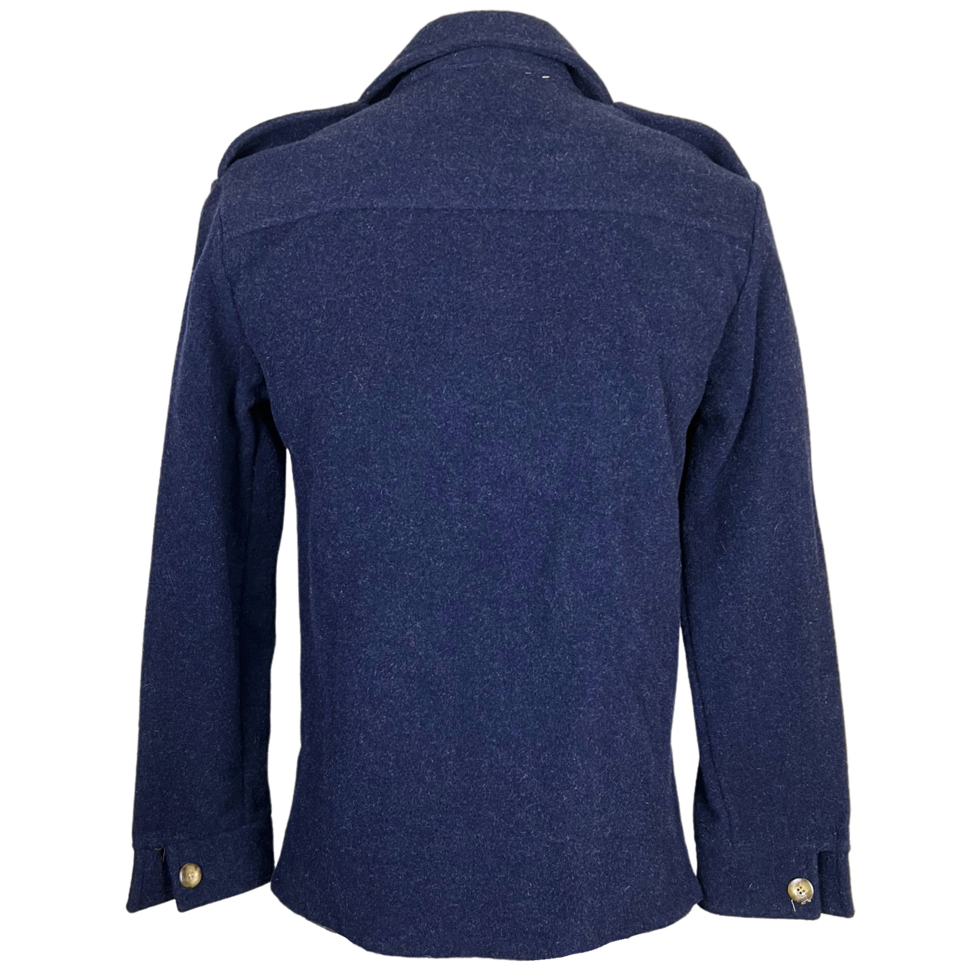 NWT 1970s Vintage Shirt Jacket Wool Blend Made in France S