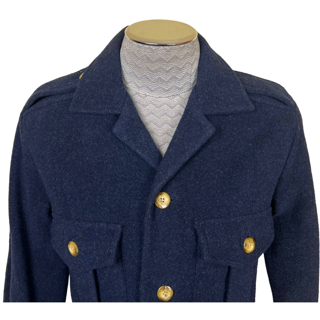 NWT 1970s Vintage Shirt Jacket Wool Blend Made in France S