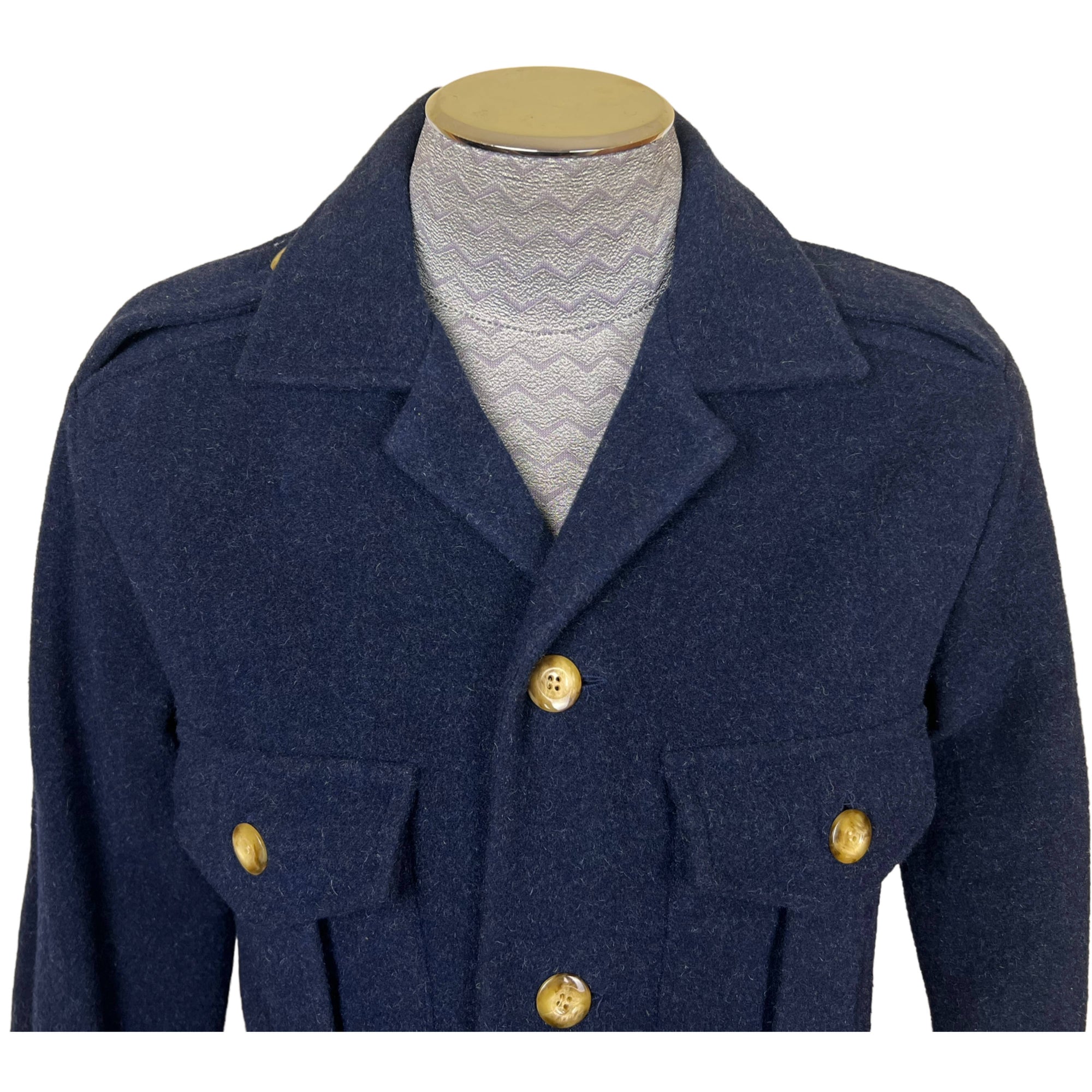 NWT 1970s Vintage Shirt Jacket Wool Blend Made in France S