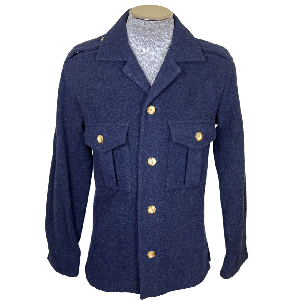 NWT 1970s Vintage Shirt Jacket Wool Blend Made in France S