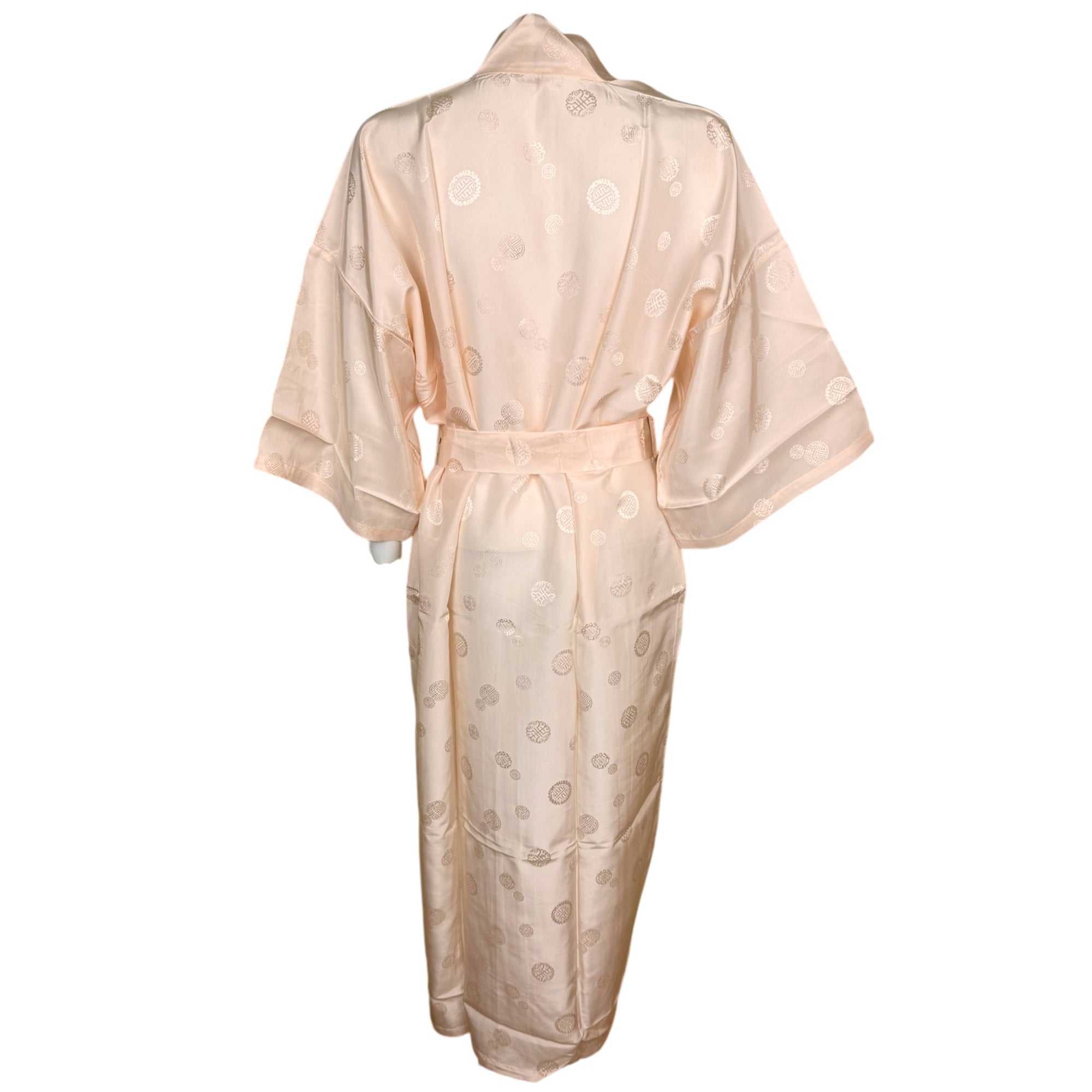 Unused Vintage Dressing Gown Pure Silk Kimono NOS Size S