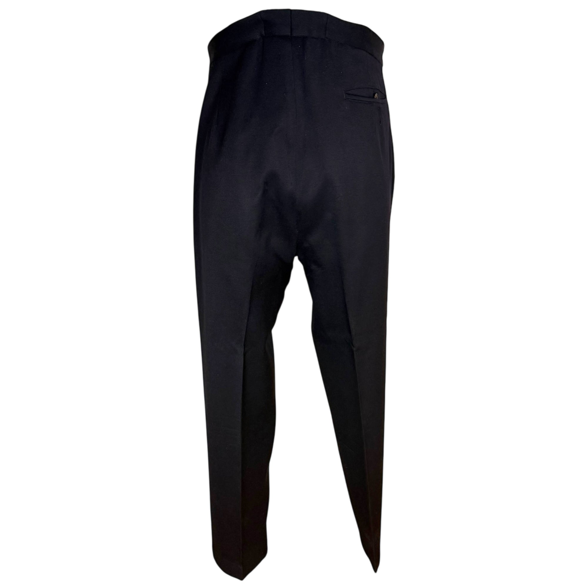 Back view of pants to 1950s Hector Powe London bespoke tuxedo 