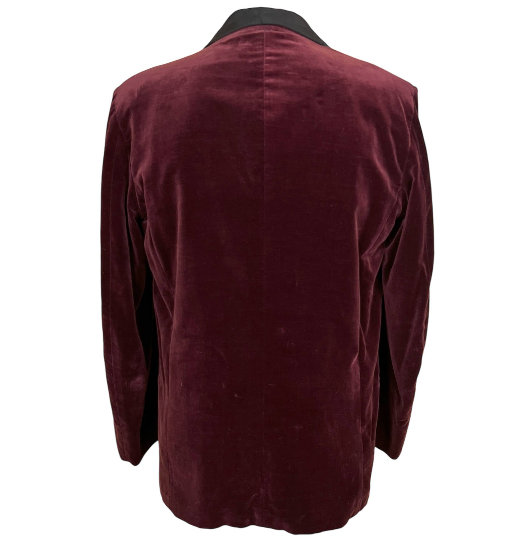 Vintage 1950s Velvet Tux Jacket Maroon Smoking Jacket Sz 40