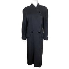 Vintage Irish Black Wool Coat Henry White Dublin Ladies Size 8