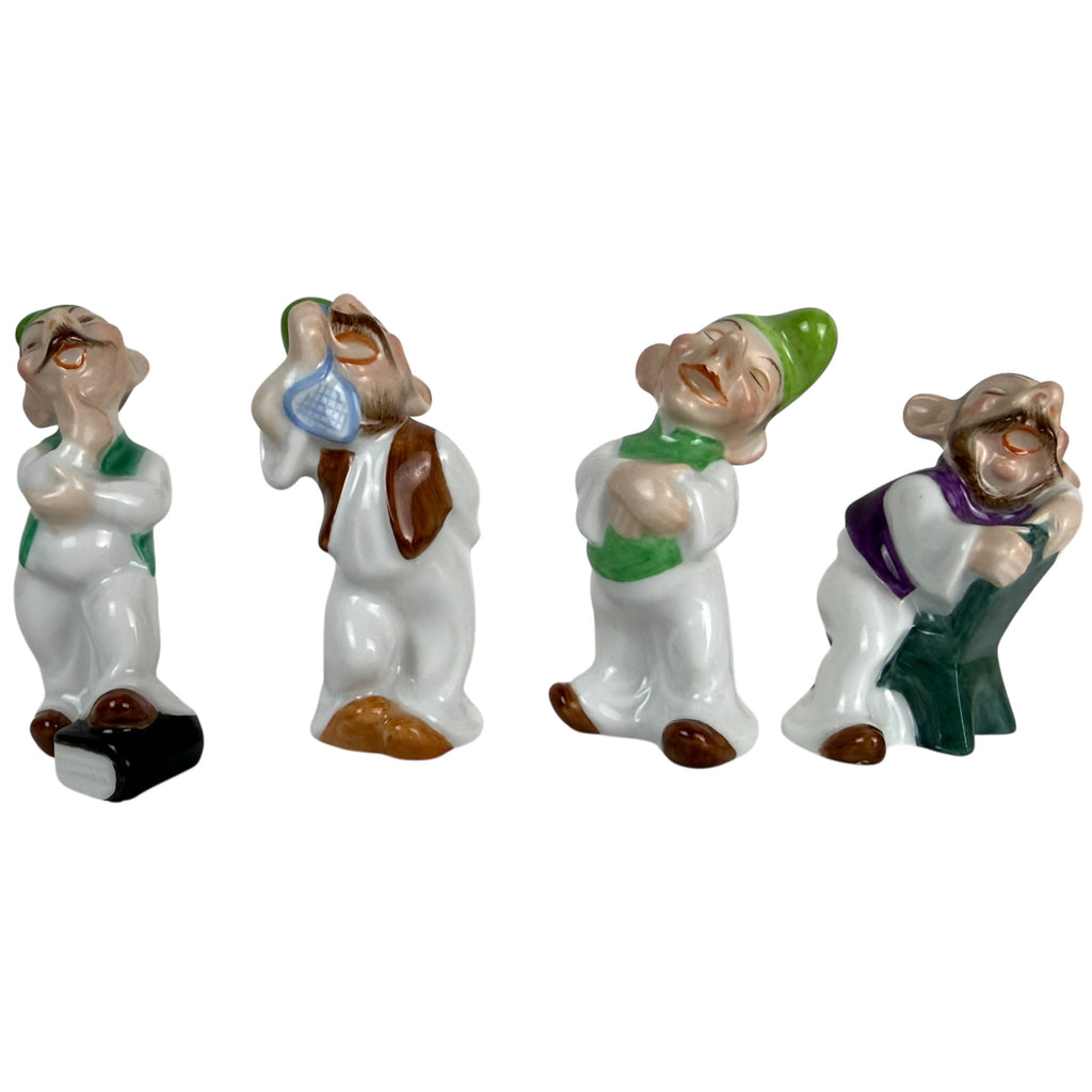 Hand painted Herend porcelain dwarf figurines
